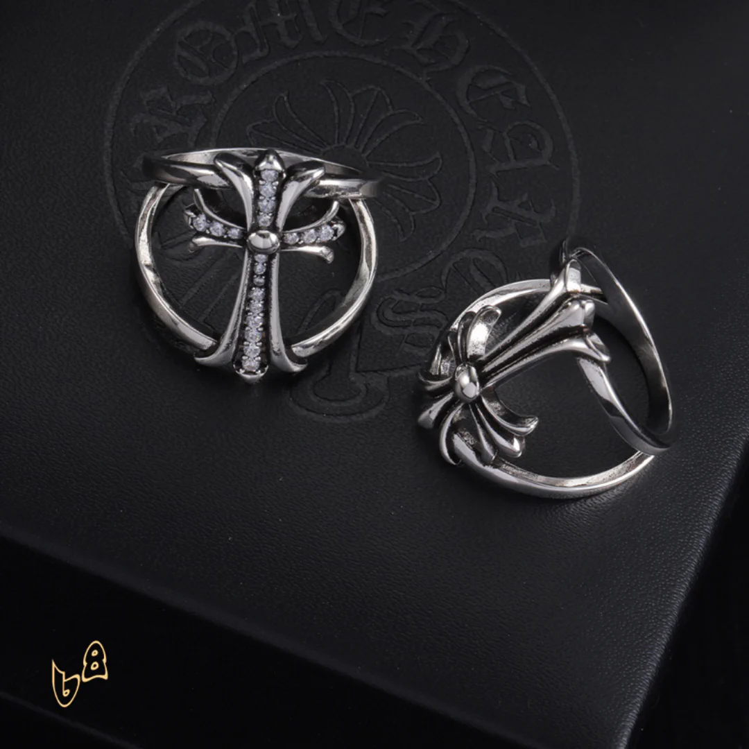 CH Cross Double Ring - CH0098 - Image 3