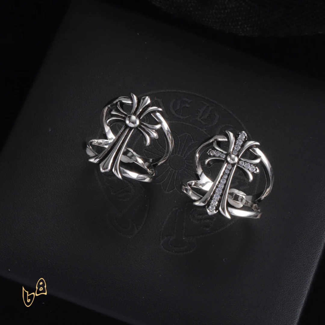 CH Cross Double Ring - CH0098 - Image 2