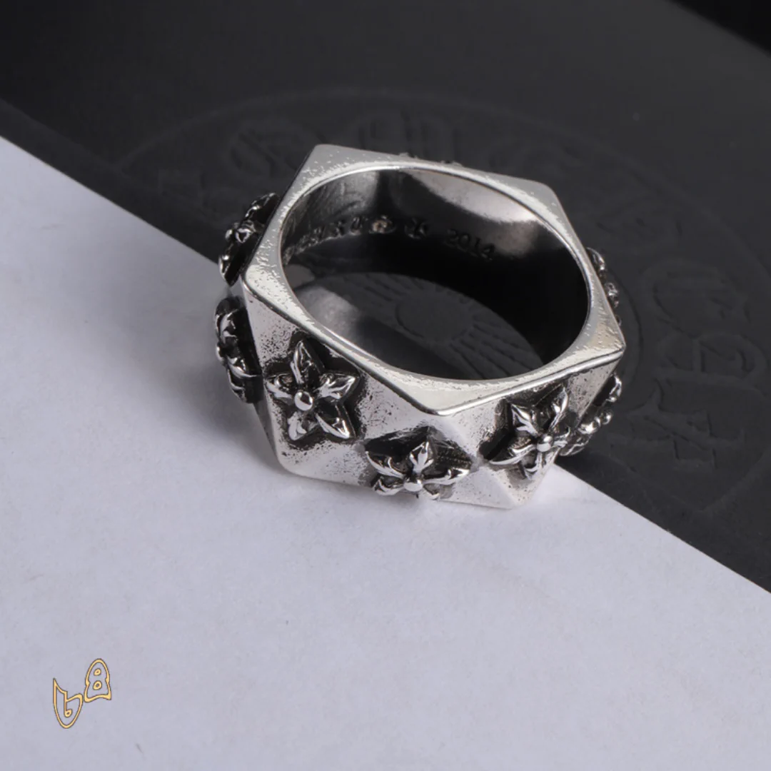 CH Cross Flower Ring - CH0099