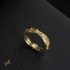 Alternative view of CH Cross Flower Ring - CH0100