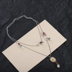 Alternative view of McQueen Skull Pendant Necklace - MC0010