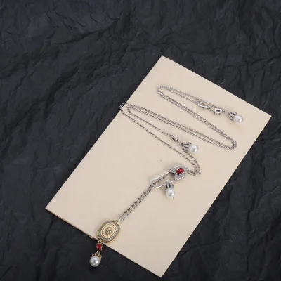 McQueen Skull Pendant Necklace - MC0010 - Gold