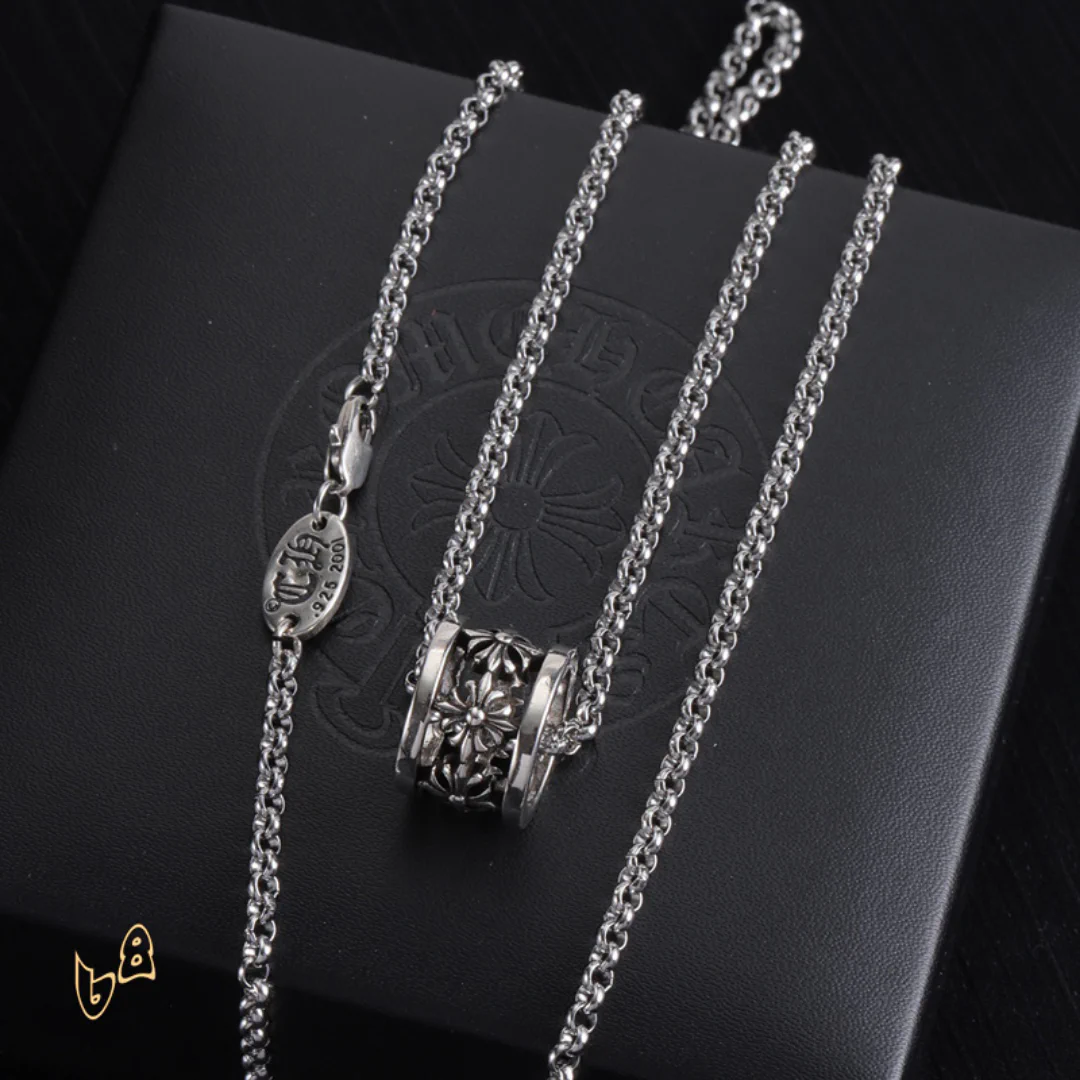 CH Cross Flower Ball Necklace - CH0036 - Image 6