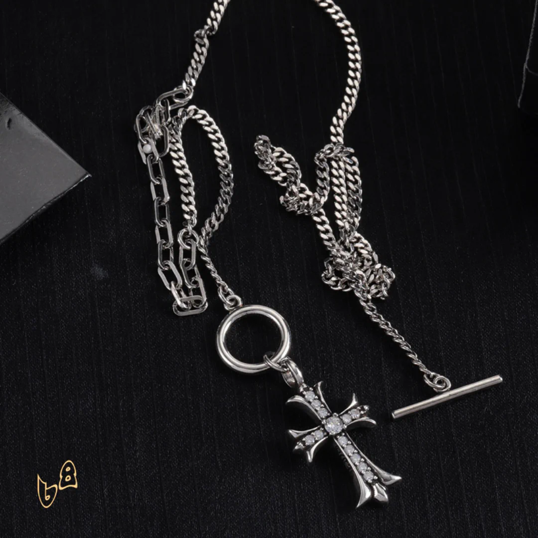 CH Cross Pendant Necklace - CH0040 - Image 4