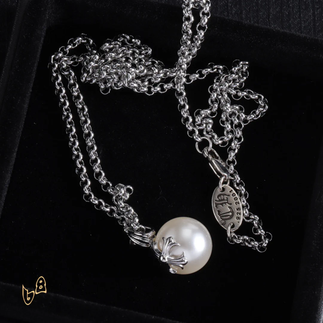 CH Pearl Pendant Necklace - CH0045 - Image 6