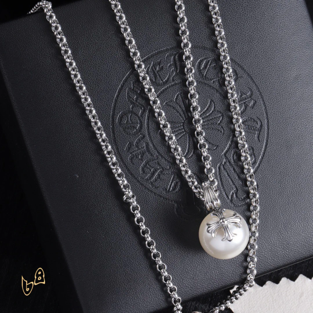 CH Pearl Pendant Necklace - CH0045 - Image 3