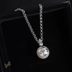 Alternative view of CH Pearl Pendant Necklace - CH0045