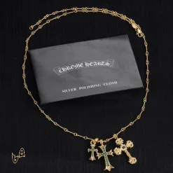 Alternative view of CH Cross Pendant Necklace - CH0046