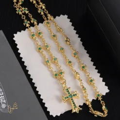 Alternative view of CH Cross Pendant Necklace - CH0049