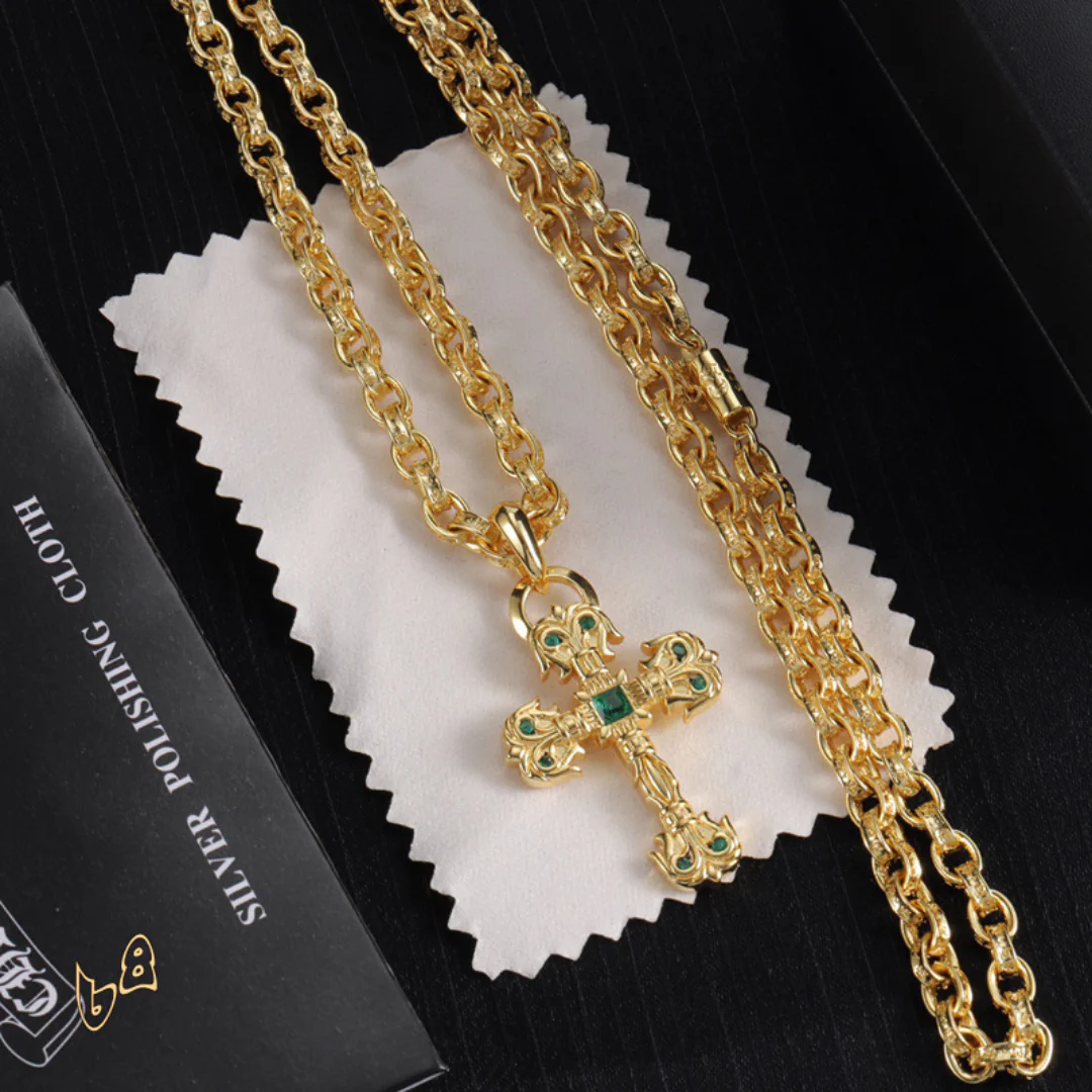 CH Cross Pendant Necklace - CH0050 - Image 4