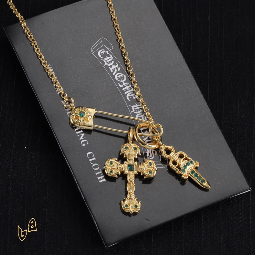 CH Cross Pendant Necklace - CH0051 - Image 5