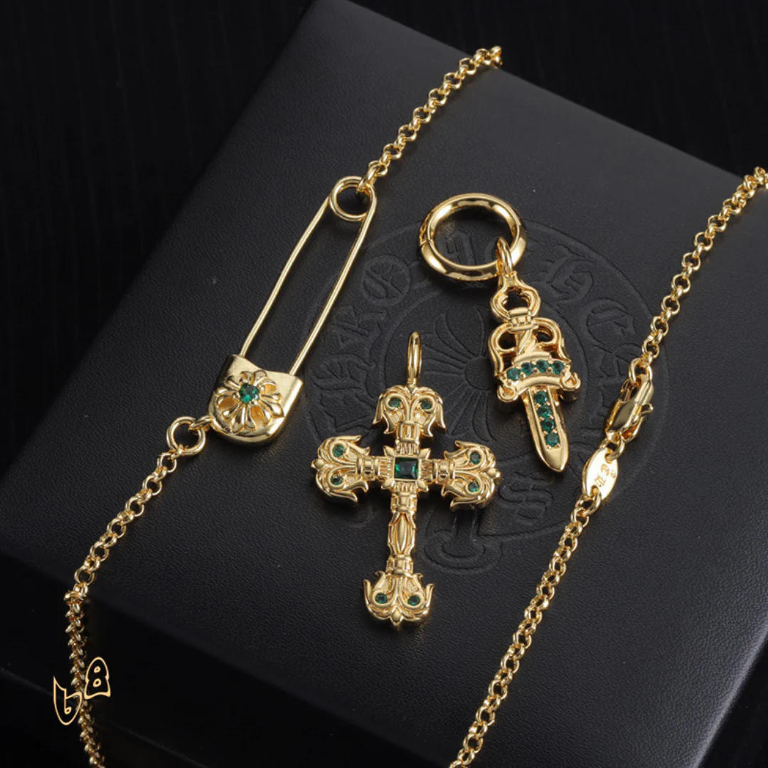 CH Cross Pendant Necklace - CH0051 - Image 3