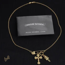 Alternative view of CH Cross Pendant Necklace - CH0051