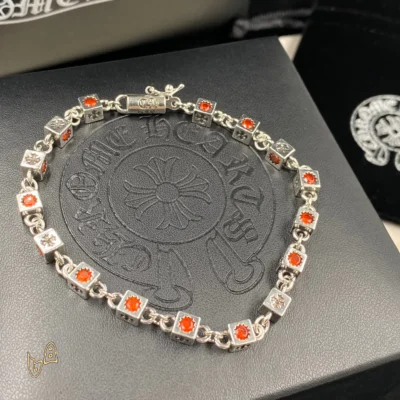 CH Silver Dice Bracelet - CH0053 - Orange