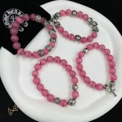 Alternative view of CH Pink Tiger Eye Stone Bracelet - CH0055