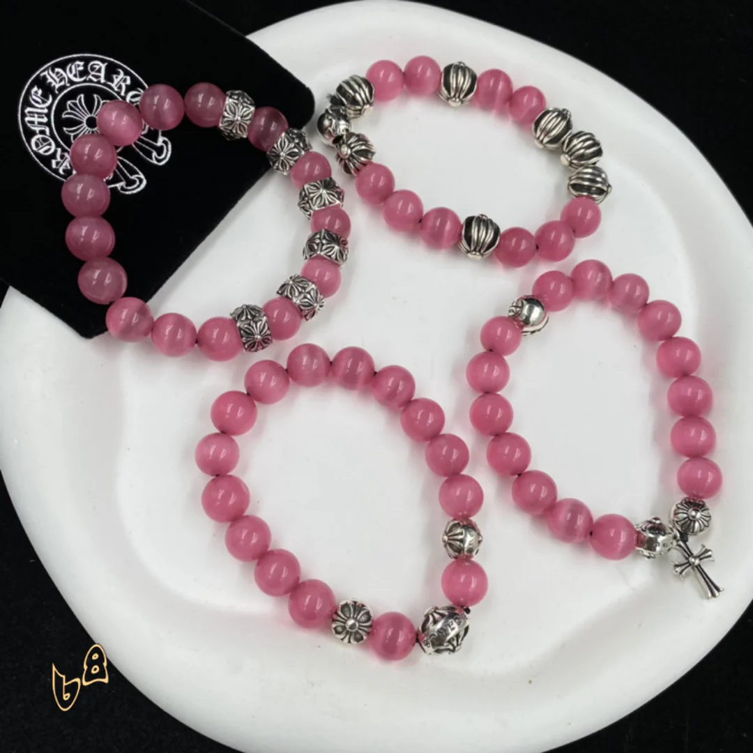 CH Pink Tiger Eye Stone Bracelet - CH0055 - Image 2