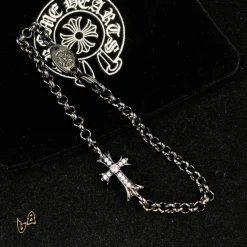 Alternative view of CH Black Cross Bracelet - CH0058