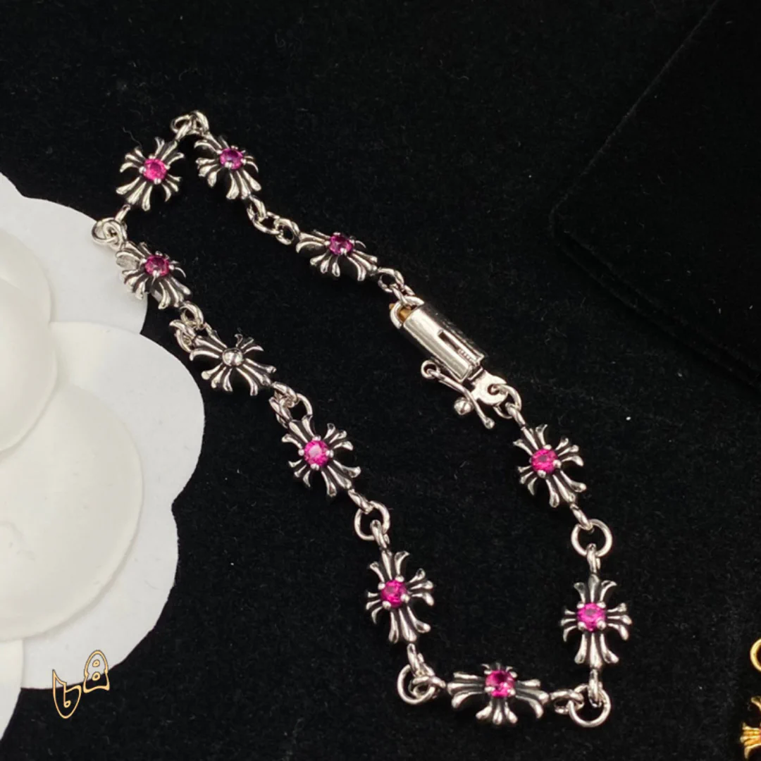 CH Cross Pink Charm Bracelet - CH0059 - Image 3