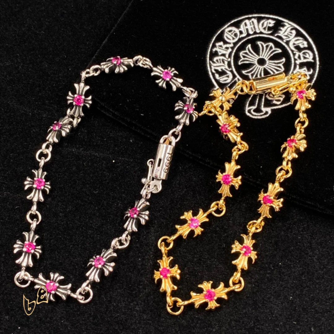 CH Cross Pink Charm Bracelet - CH0059 - Image 2