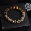 CH Brown Beaded Cross Bracelet - CH0064