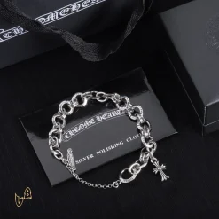 Alternative view of CH Silver Chain Link Bracelet - CH0066