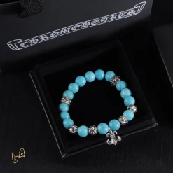 Alternative view of CH Beaded Cross Flower Bracelet - CH0071