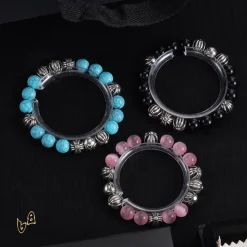 Alternative view of CH Cross Flower Ball Bracelet  - CH0073