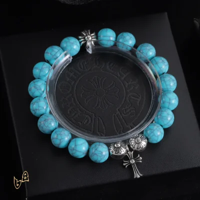 CH Cross Flower Ball Bracelet - CH0076 - Blue