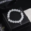 CH White Beaded Cross Bracelet - CH0078