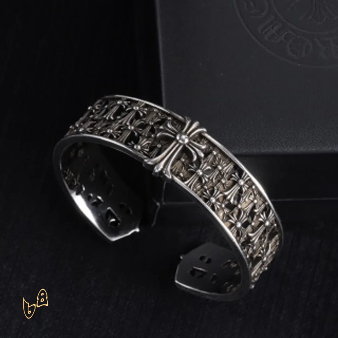 CH Chunky Cross Link Cuff Bracelet - CH0080 - Image 5