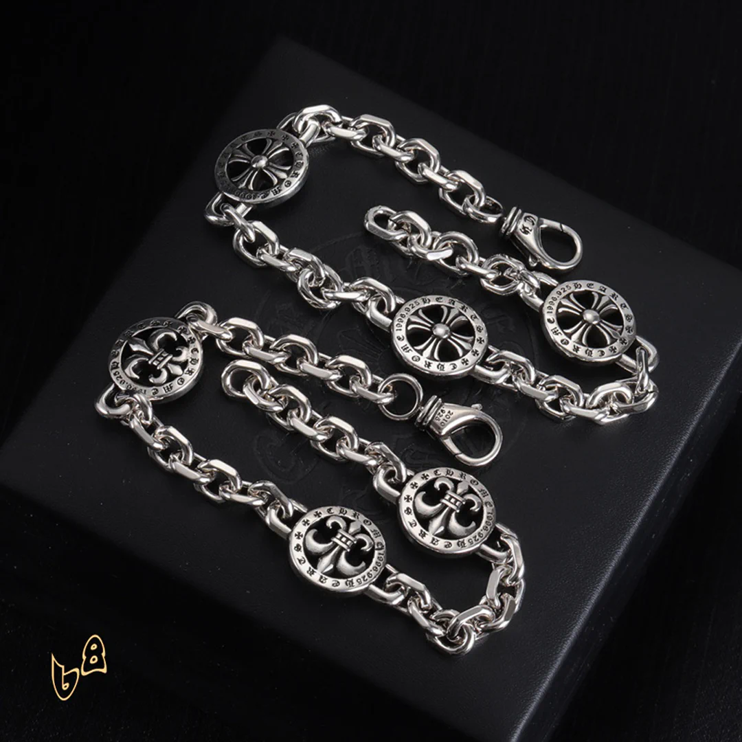 CH Cross Flower Chain Bracelet - CH0081 - Image 3