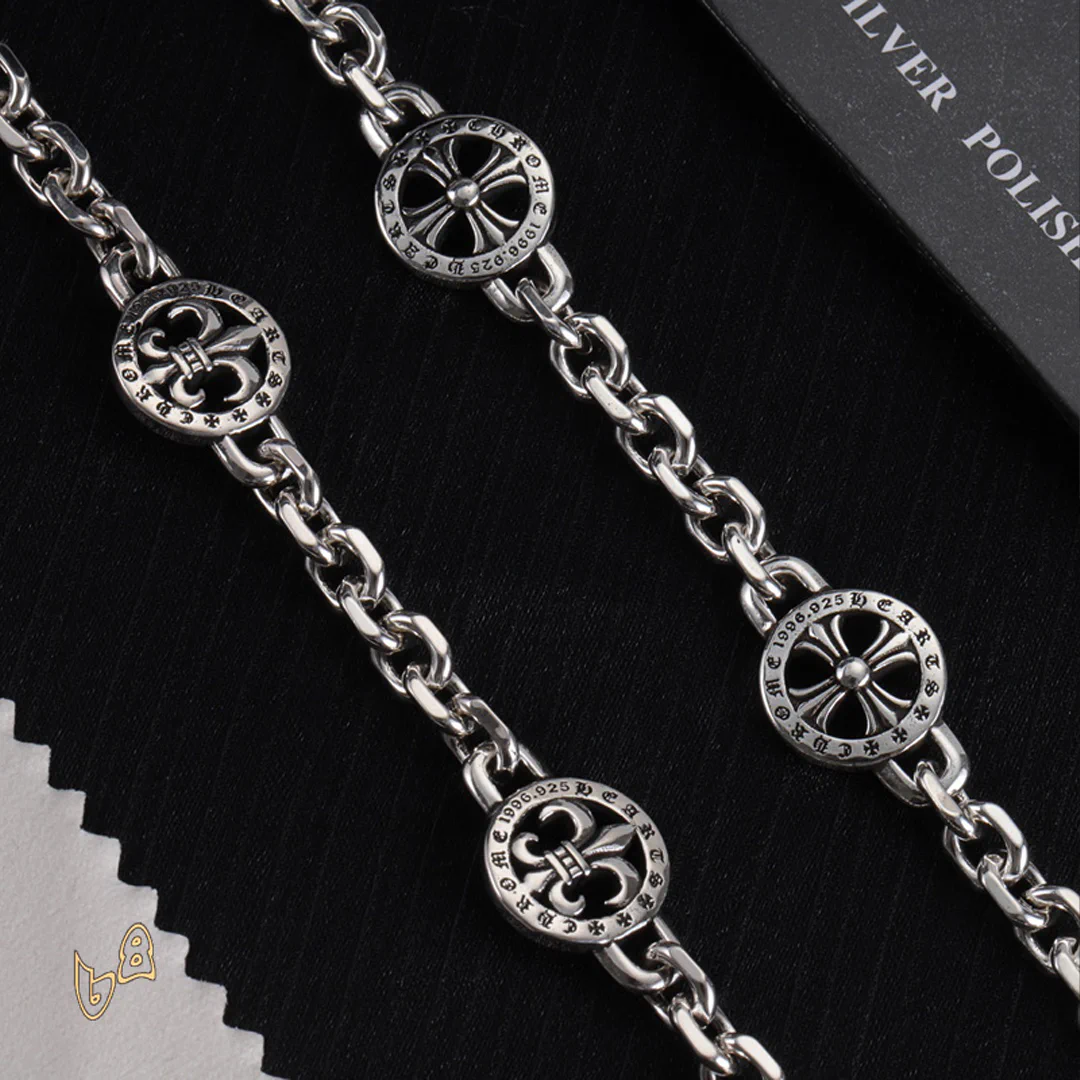 CH Cross Flower Chain Bracelet - CH0081 - Image 4