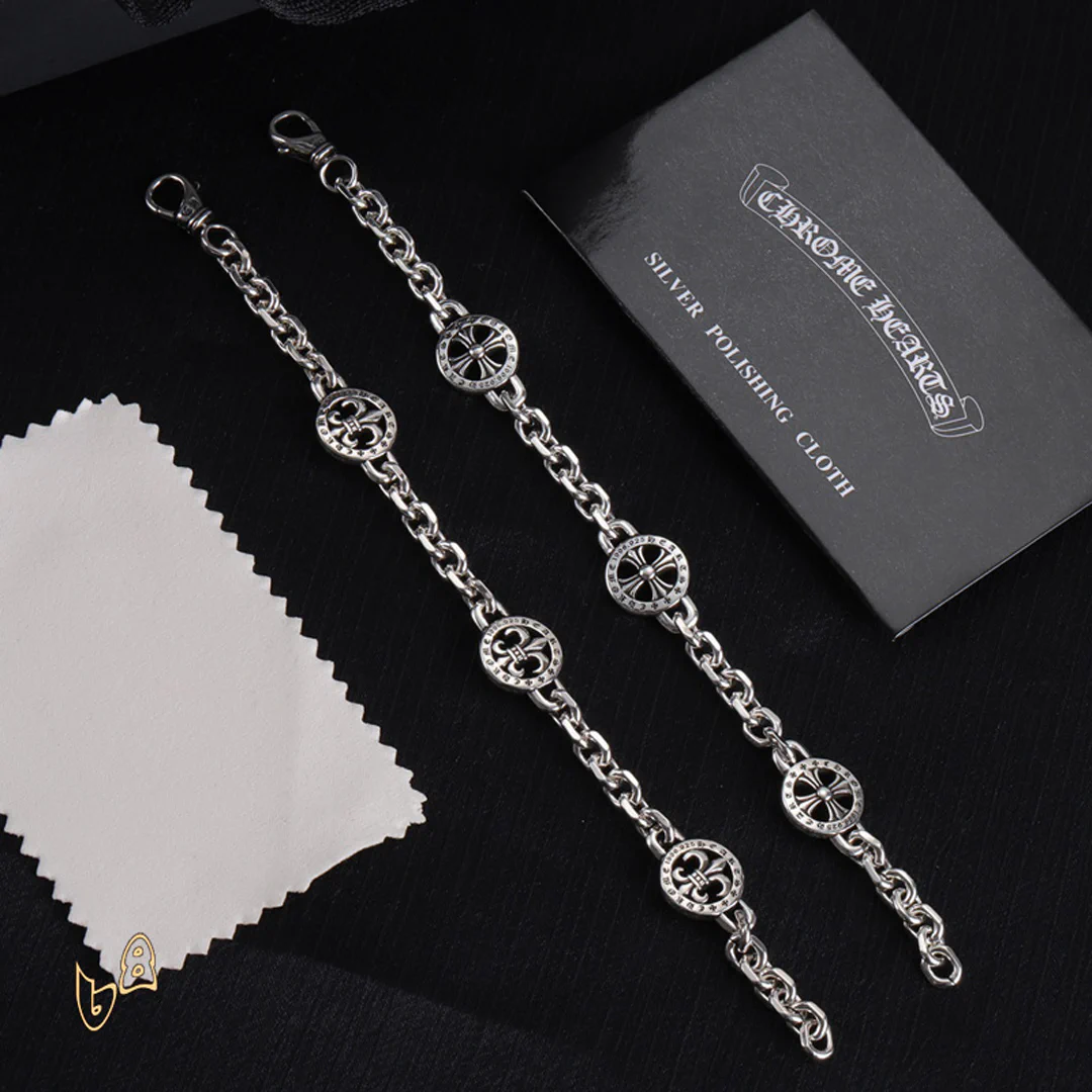 CH Cross Flower Chain Bracelet - CH0081 - Image 5