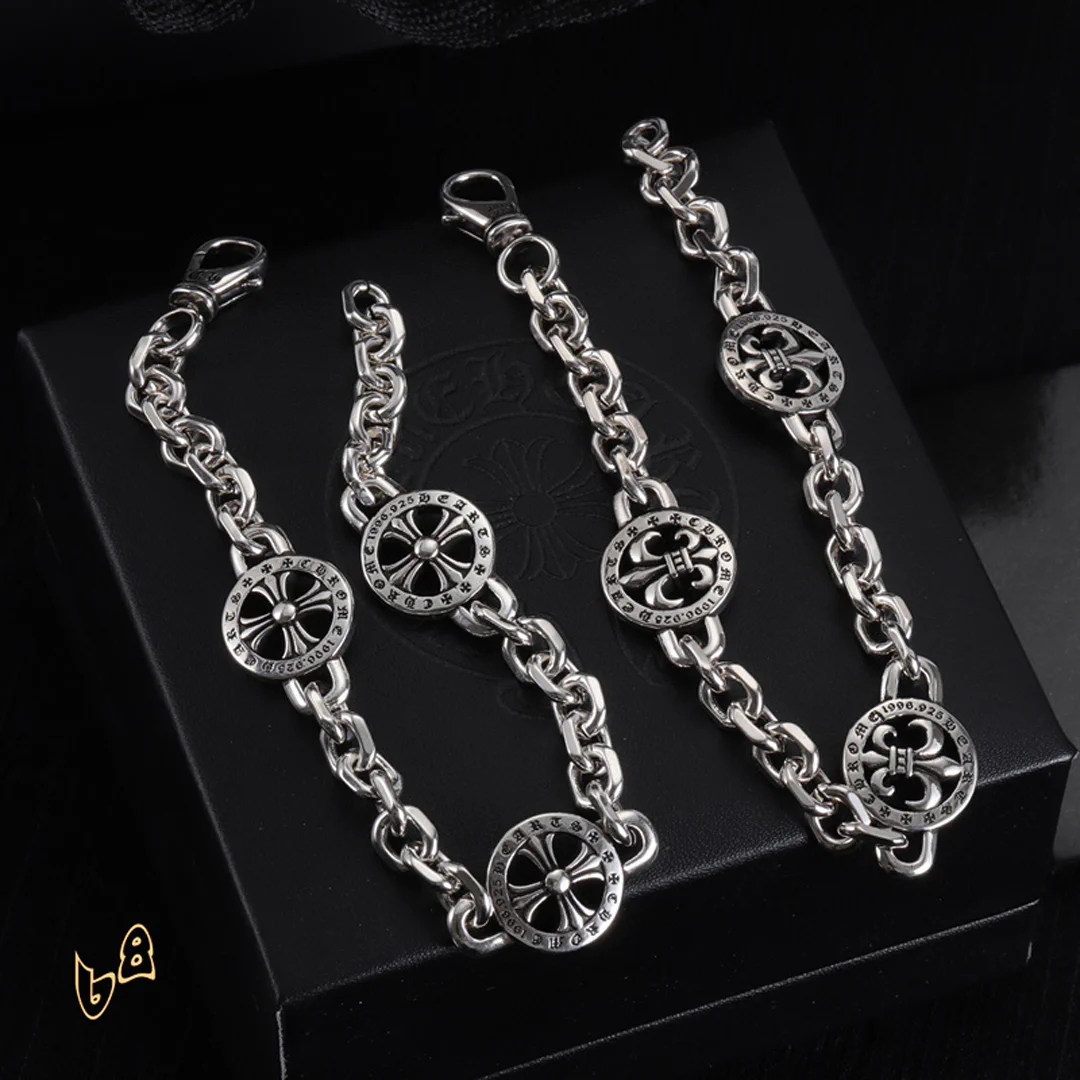 CH Cross Flower Chain Bracelet - CH0081 - Image 6