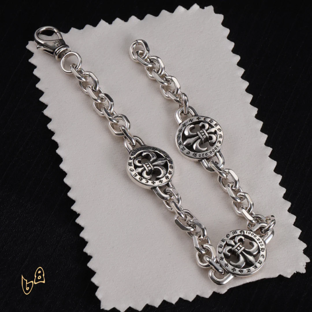 CH Cross Flower Chain Bracelet - CH0081 - Image 8