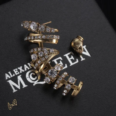 McQueen Multi Hoop Ear Cuffs - MCQ0015 - Gold