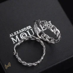 Alternative view of McQueen Silver Chain Earrings - MCQ0020