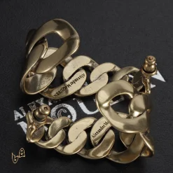 Alternative view of McQueen Chain-Shaped Hoop Earrings - MCQ0021