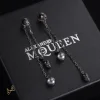 McQueen Silver Chain Skull Drop Earrings - MCQ0022
