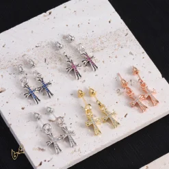 Alternative view of CH Cross Earrings - CH0150