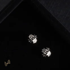 Alternative view of CH Flower Engraved Earrings - CH0154