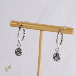 Alternative view of CH Cross Ball Flower Earrings - CH0155
