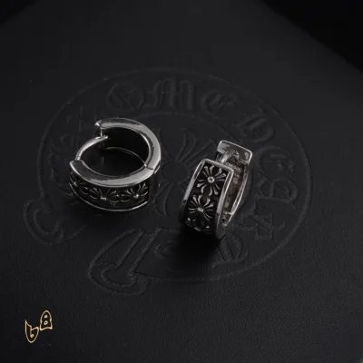 CH Cross Hoop Earrings - CH0158 - Silver 1