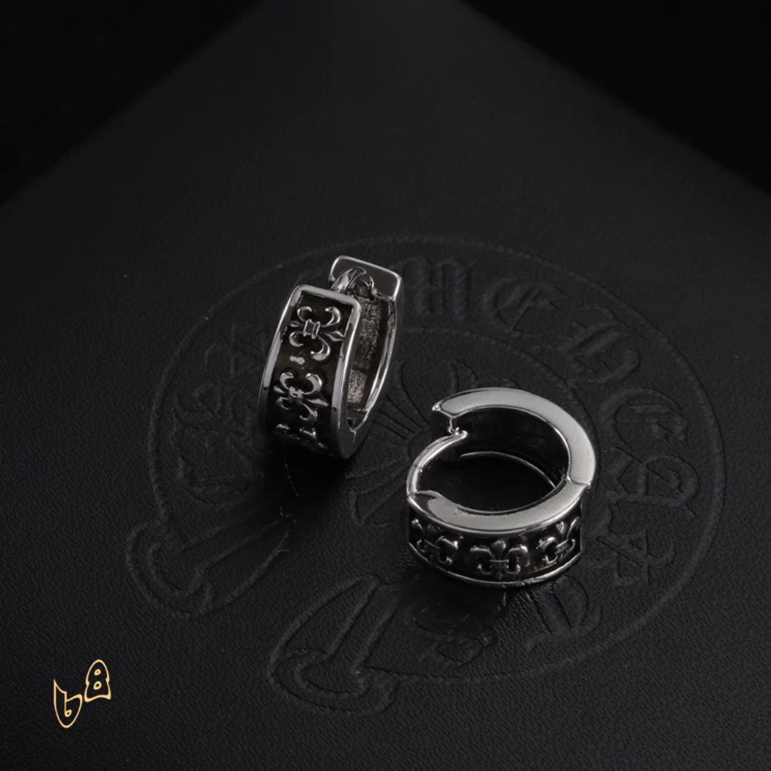 CH Cross Hoop Earrings - CH0158 - Image 4