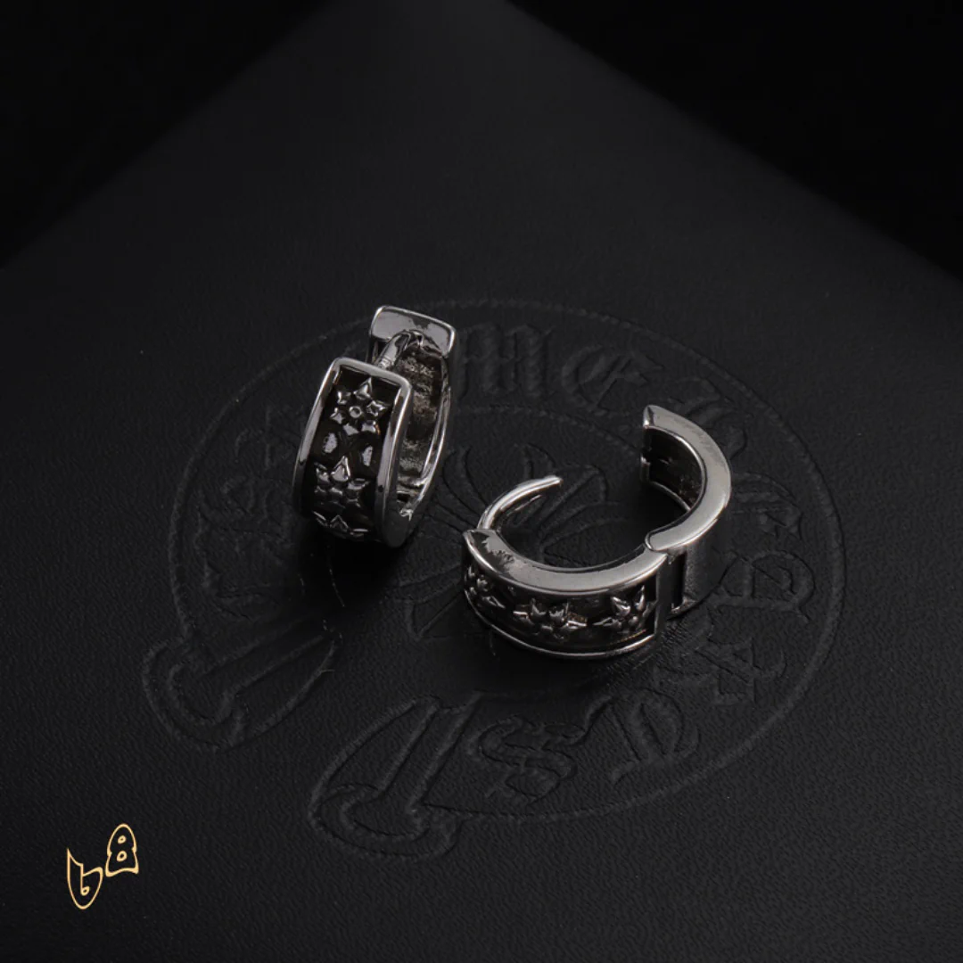 CH Cross Hoop Earrings - CH0158 - Image 3