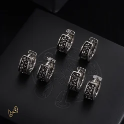 Alternative view of CH Cross Hoop Earrings - CH0158