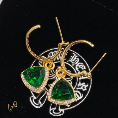 CH Gemstone Stud Earrings - CH0163 - Gold 1