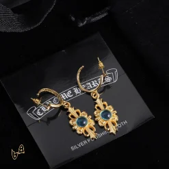 Alternative view of CH Gemstone Stud Earrings - CH0164