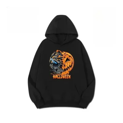 Halloween Graphic Printed Hoodie - HLW0015