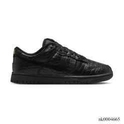 Dunk Low Black Croc Skin Shoes Sneakers - nk0004665